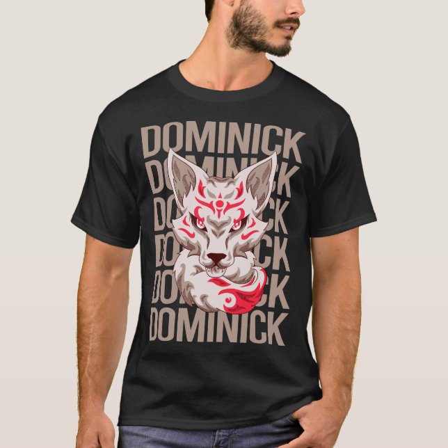 Camiseta Cara Fox - Nombre Dominick (Anverso)