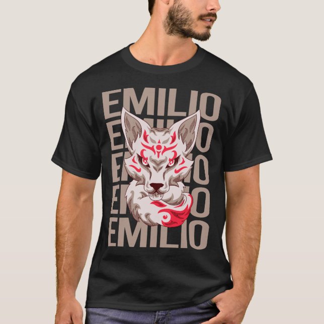 Camiseta Cara Fox - Nombre Emilio (Anverso)