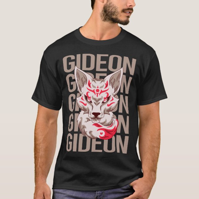 Camiseta Cara Fox - Nombre Gideon (Anverso)