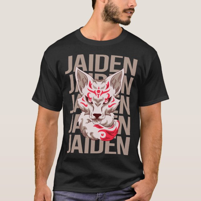 Camiseta Cara Fox - Nombre Jaiden (Anverso)