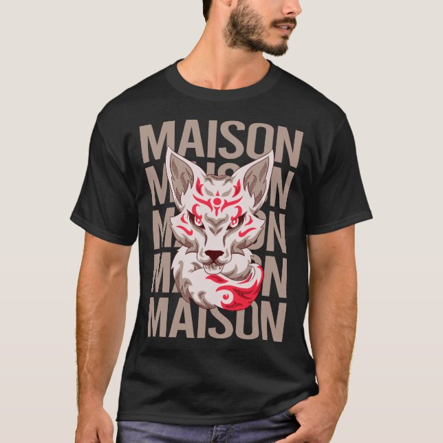 Camiseta Cara Fox - Nombre Maison (Anverso)