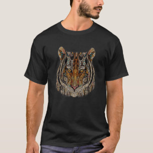 Camiseta Cara fresca de tigre colorido