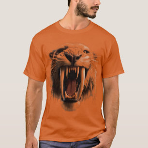 Camiseta Cara grande del tigre de dientes Saber
