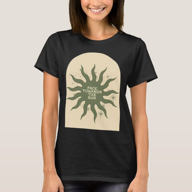 Camiseta Cara Hacia El Sol (Beige) (Anverso)