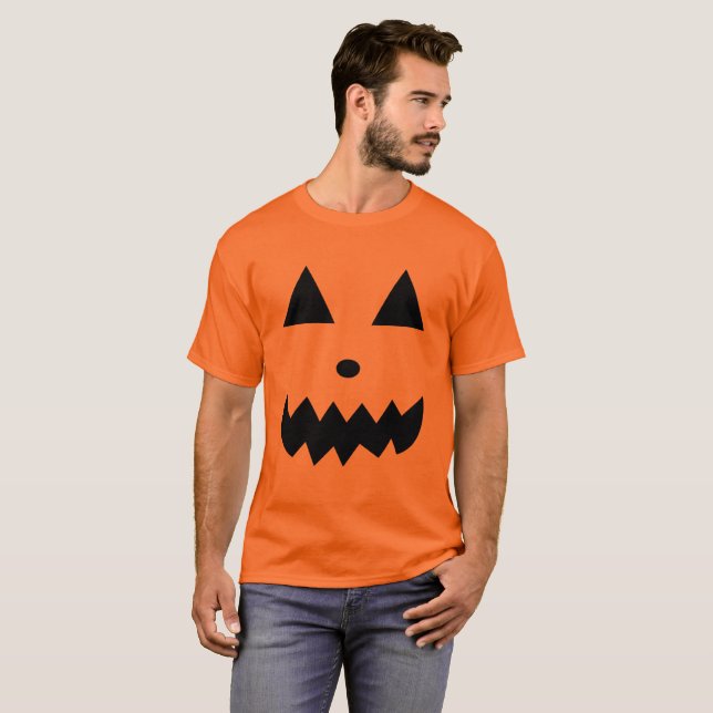 Camiseta Cara Halloween de la calabaza (Anverso completo)
