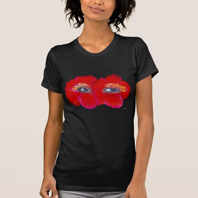 Camiseta Cara Hibiscus - Rojo (Anverso)