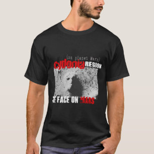 Camiseta Cara humana en el planeta Mars