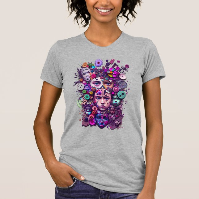 Camiseta Cara humana fantasmal (Anverso)