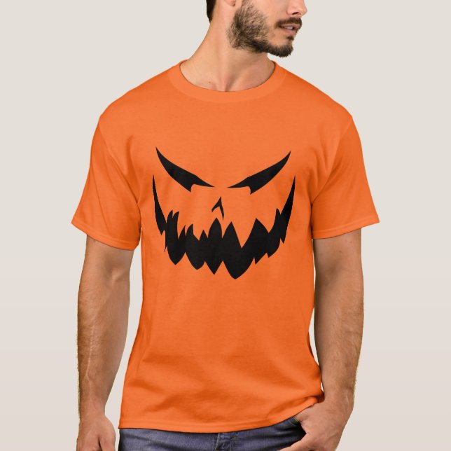 Camiseta cara II de la linterna de Jack-O', negra (Anverso)