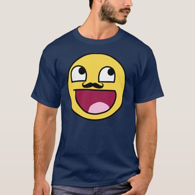 CAMISETA CARA IMPRESIONANTE CON EL BIGOTE (Anverso)