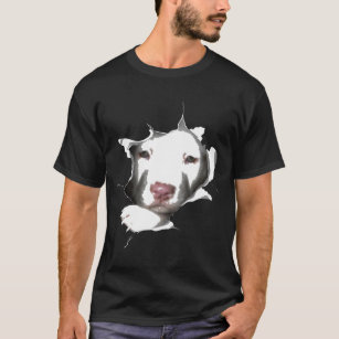 Camiseta Cara interior de Pitbull blanco - Nuevo