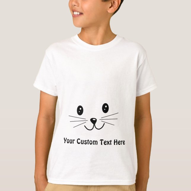 Camiseta Cara linda del gato (Anverso)