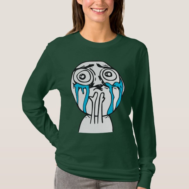 Camiseta Cara linda Meme de la rabia de la sobrecarga del (Anverso)