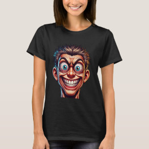 Camiseta Cara Loca De Arañado Con Los Ojos Salvajes Nsfw Co