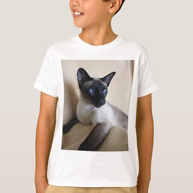 Camiseta Cara magnífica del gato siamés (Anverso)