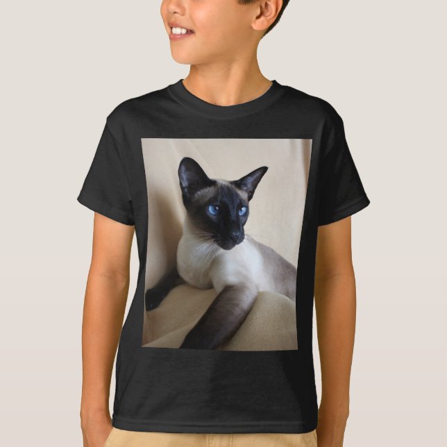 Camiseta Cara magnífica del gato siamés (Anverso)