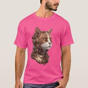 Camiseta Cara mecánica del gato Steampunk Kitten Robot Feli