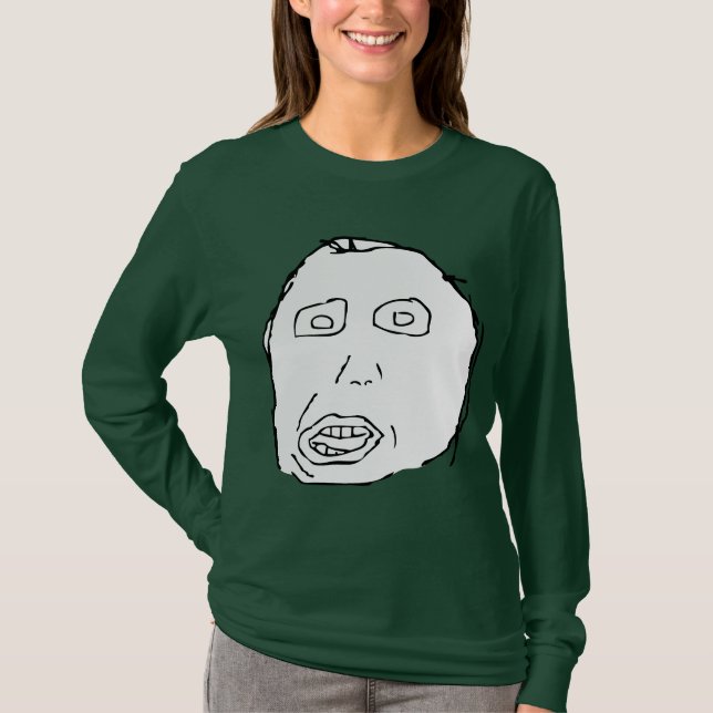 Camiseta Cara Meme de la rabia del idiota de Herp Derp (Anverso)