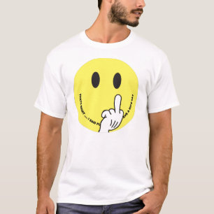 Camiseta cara que da el dedo
