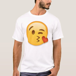 Camiseta Cara que lanza una emoji del beso