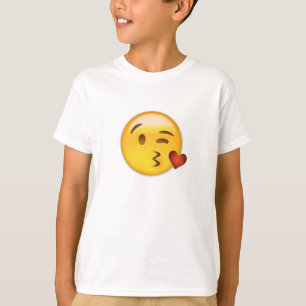 Camiseta Cara que lanza una emoji del beso