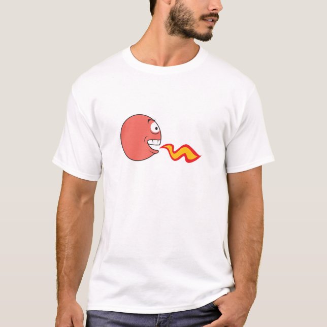 Camiseta Cara que respira fuego (Anverso)