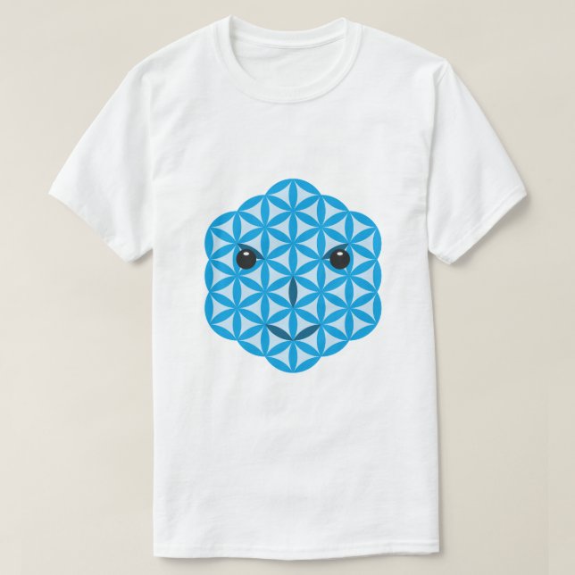 Camiseta Cara sagrada - Arturia, 01 - Azul. (Diseño del anverso)