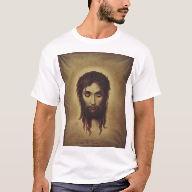 Camiseta Cara sagrada de Jesucristo (Anverso)