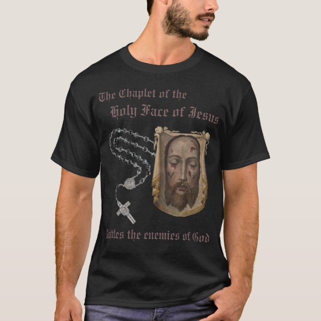 Camiseta Cara sagrada de Jesús Chaplet T Shirt (Anverso)