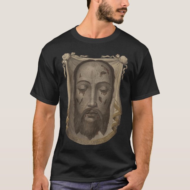 Camiseta Cara sagrada de Jesús T Shirt (Anverso)