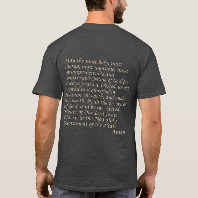 Camiseta Cara sagrada de Jesús T Shirt (Reverso)
