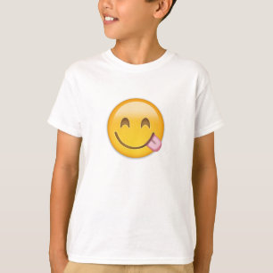 Camiseta Cara Savouring emoji deliciosa de la comida