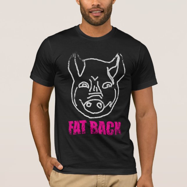 Camiseta Cara simple del cerdo de Fatback (Anverso)