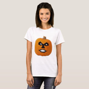 Camiseta Cara siniestra Jack o' Lantern, Calabaza Halloween