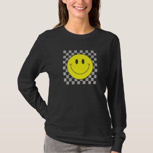 Camiseta Cara Sonriente Amarilla de los 70 Sonrisa Cuadrada