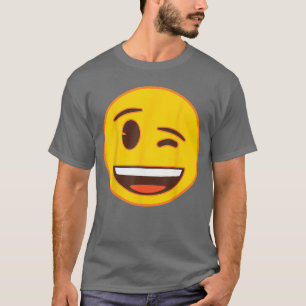 Camiseta Cara sonriente amarilla guiñando el ojo Emoji ofic