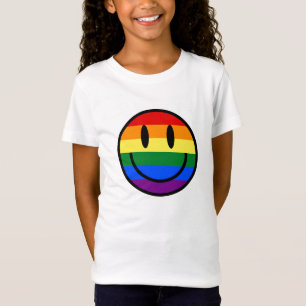 Camiseta Cara sonriente arco iris
