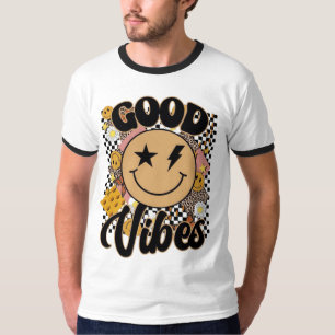Camiseta Cara Sonriente Buenas Vibraciones