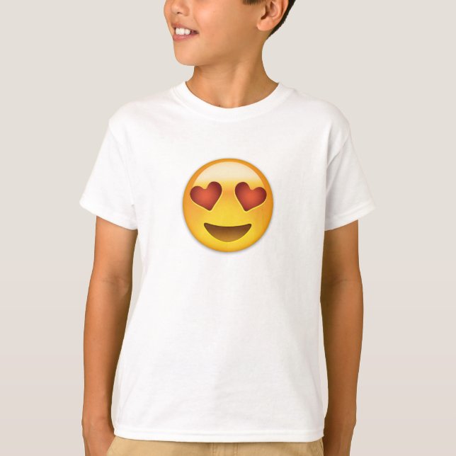 Camiseta Cara Sonriente con Emoji de ojos en forma de coraz (Anverso)