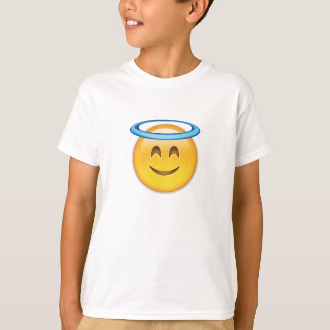 Camiseta Cara sonriente con emoji del halo (Anverso)
