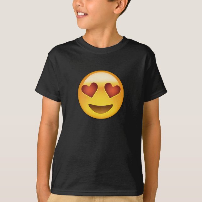 Camiseta Cara sonriente con emoji en forma de corazón de (Anverso)