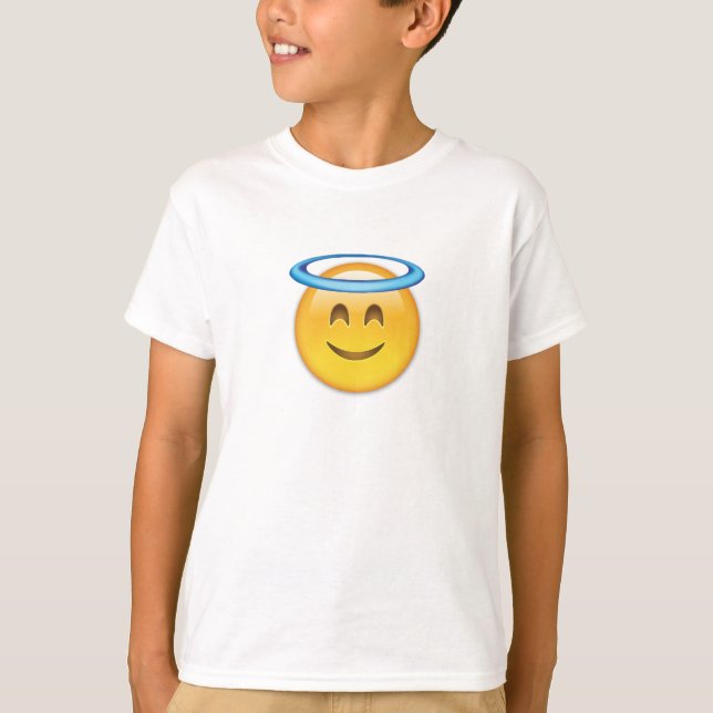 Camiseta Cara sonriente con Emoji Halo (Anverso)