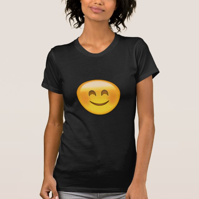 Camiseta Cara sonriente con emoji sonriente de los ojos (Anverso)