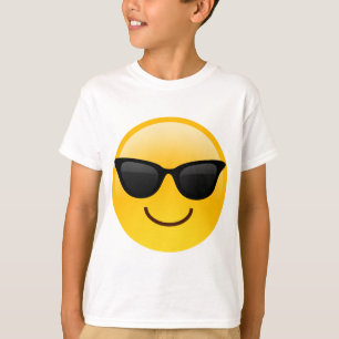 Camiseta Cara sonriente con gafas de sol Emoji Guay