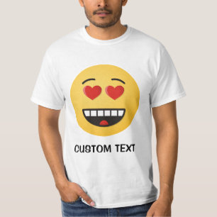Camiseta Cara sonriente con ojos en forma de corazón