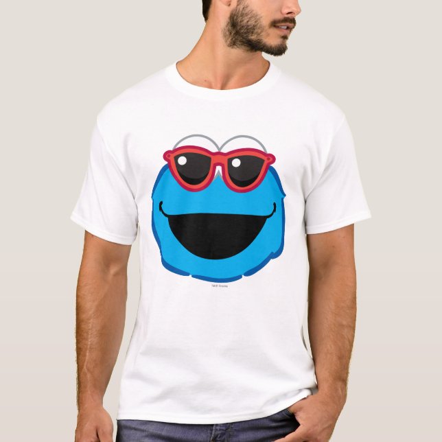 Camiseta Cara sonriente de cookie con gafas de sol (Anverso)