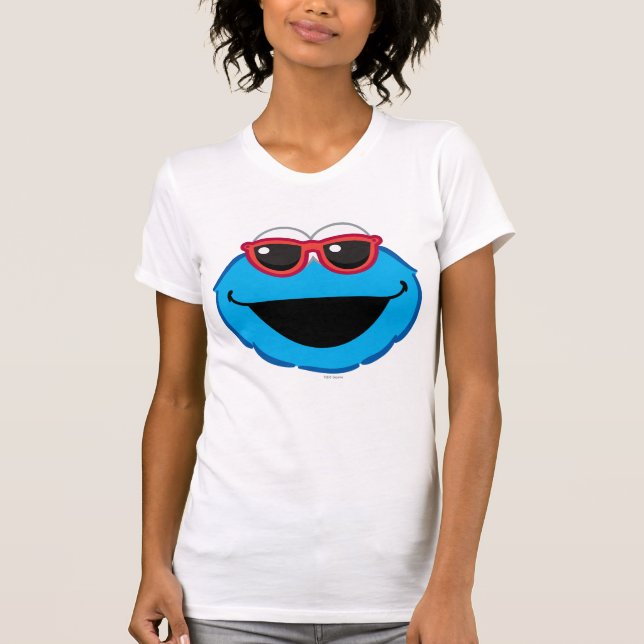Camiseta Cara sonriente de cookie con gafas de sol (Anverso)