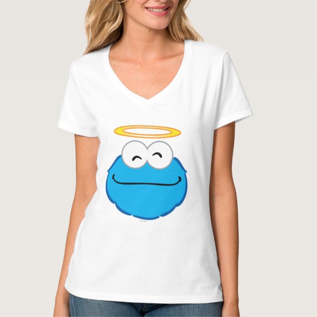 Camiseta Cara Sonriente de Galleta con Halo (Anverso)