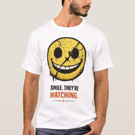 Camiseta Cara sonriente de humor oscuro