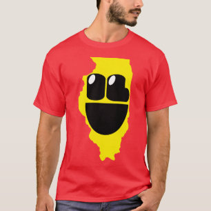 Camiseta Cara sonriente de Illinois Estados de Felicidad Il